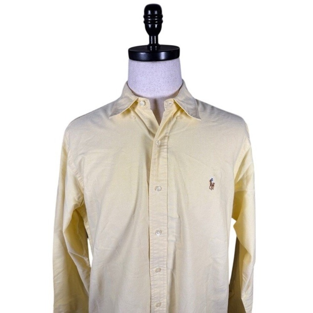Ralph Lauren Men's Pale Yellow Button-Down Shirt